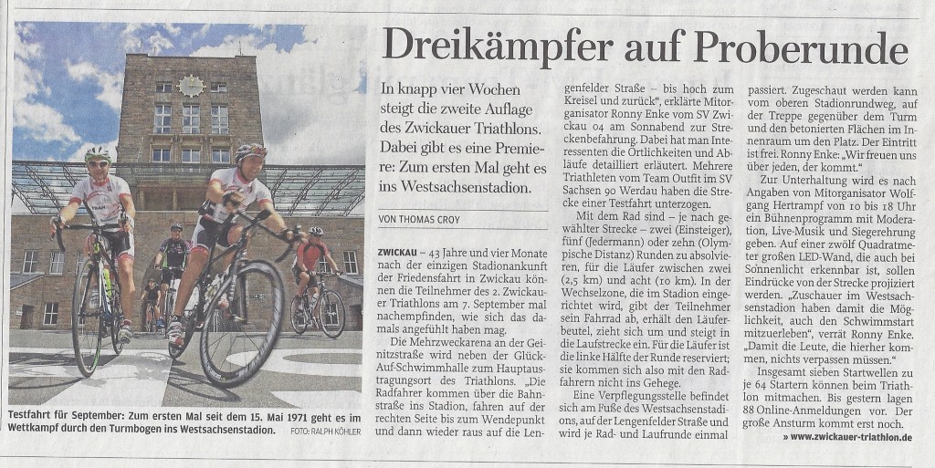 Freie Presse 11.08.2014